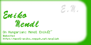 eniko mendl business card